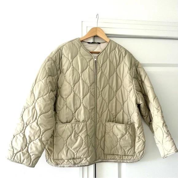 Zara Quilted Boxy Liner Jacket - Picture 3 of 12
